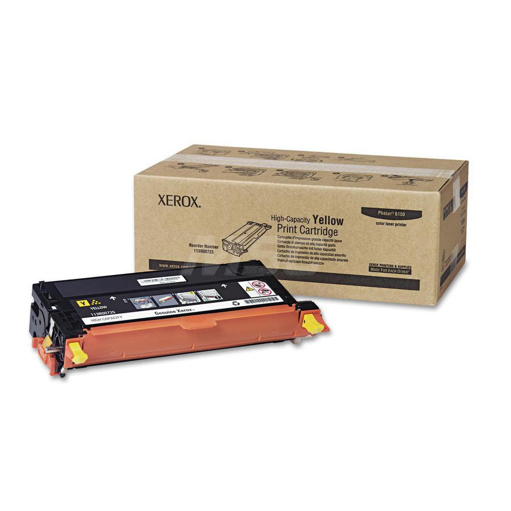 Xerox - Office Machine Supplies & Accessories; Office Machine/Equipment Accessory Type: Toner Cartridge ; For Use With: Phaser 6180; 6180MFP ; Color: Yellow - Exact Industrial Supply