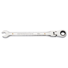 GEARWRENCH - Combination Wrenches; Type: Flex Head ; Tool Type: Ratcheting ; Size (mm): 9 ; Number of Points: 12 ; Finish/Coating: Full Polish Chrome ; Material: Alloy Steel - Exact Industrial Supply