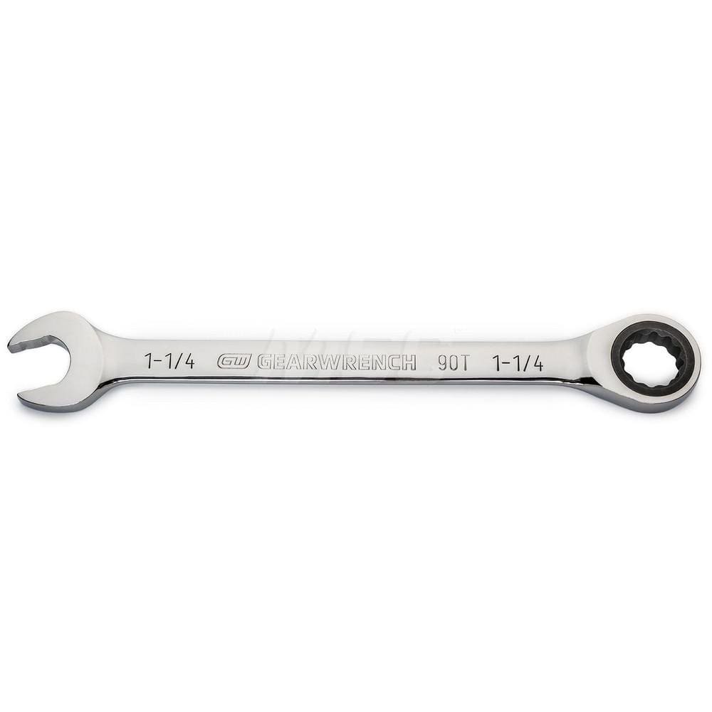 GEARWRENCH - Combination Wrenches; Type: Combination Wrench ; Tool Type: Ratcheting ; Size (Inch): 1-1/4 ; Number of Points: 12 ; Finish/Coating: Full Polish Chrome ; Material: Alloy Steel