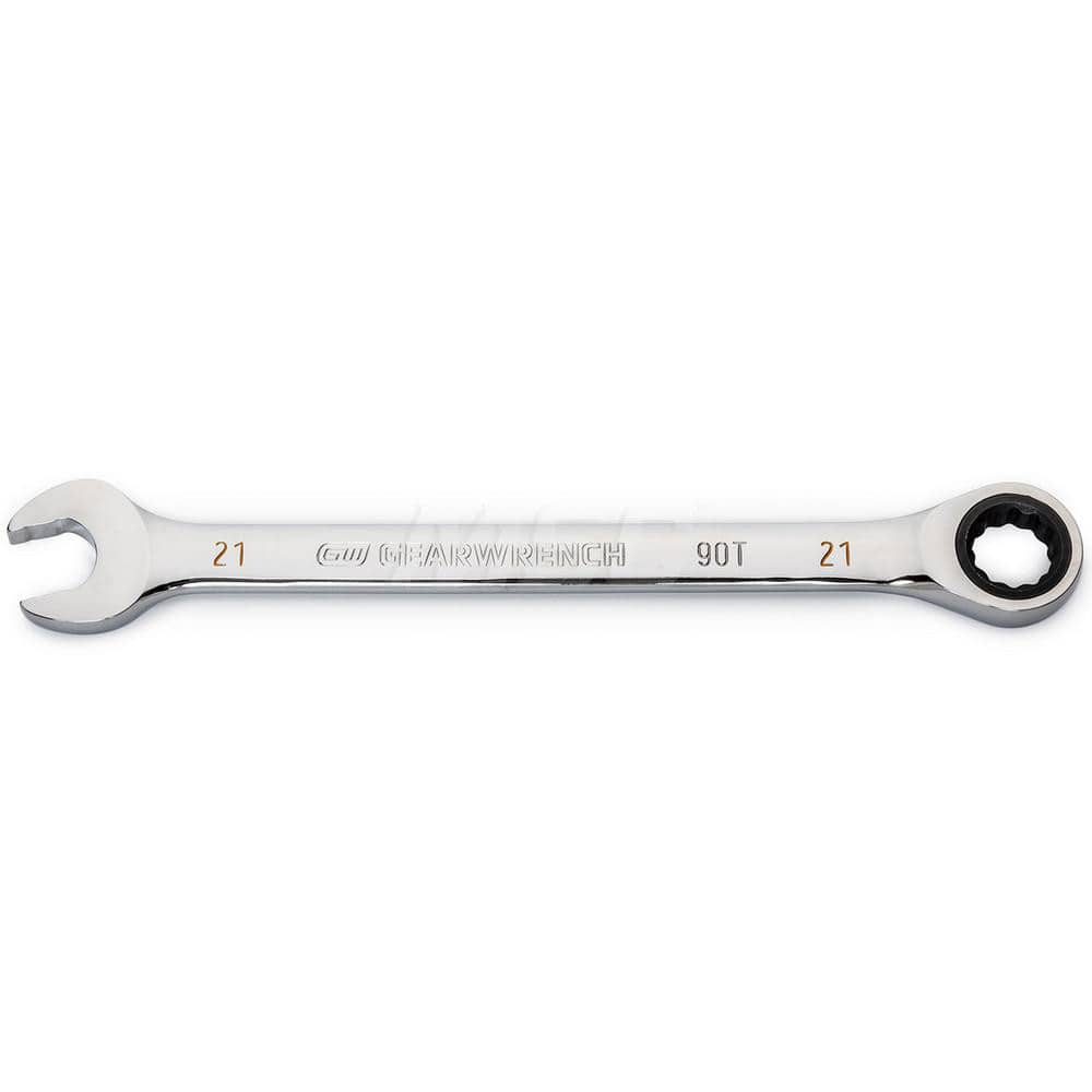 GEARWRENCH - Combination Wrenches; Type: Combination Wrench ; Tool Type: Ratcheting ; Size (mm): 21 ; Number of Points: 12 ; Finish/Coating: Full Polish Chrome ; Material: Alloy Steel - Exact Industrial Supply