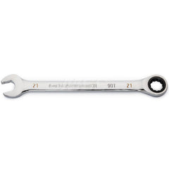 GEARWRENCH - Combination Wrenches; Type: Combination Wrench ; Tool Type: Ratcheting ; Size (mm): 21 ; Number of Points: 12 ; Finish/Coating: Full Polish Chrome ; Material: Alloy Steel - Exact Industrial Supply