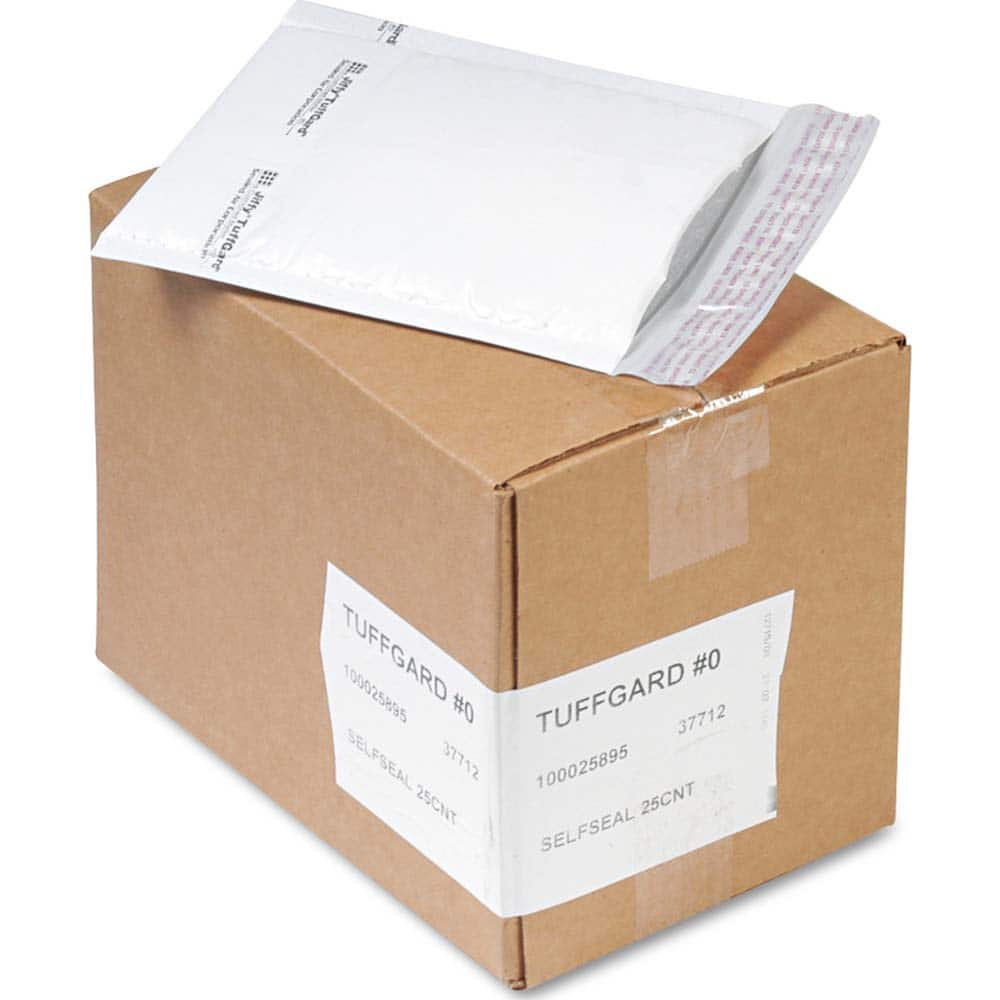 Sealed Air - Mailers, Sheets & Envelopes; Type: Jiffy Bubble Cushioned Mailer ; Style: Self Seal ; Width (Inch): 10 ; Length (Inch): 6 ; Box Quantity: 25 ; Size: 6 x 10 - Exact Industrial Supply