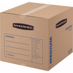 BANKERS BOX - Boxes & Crush-Proof Mailers; Type: Moving Boxes ; Width (Inch): 18 ; Length (Inch): 18 ; Height (Inch): 16 ; Color: Kraft/Blue - Exact Industrial Supply