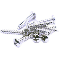 Machine Screw: #14 x 1″, Pan Head, Phillips Stainless Steel, NL-19 Finish, Grade 18-8, ANSI B18.6.3