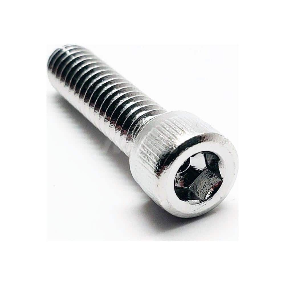 Socket Cap Screw: DIN 912, 5/52″ Drive 1/2″ Thread Length, Stainless Steel, NL-19