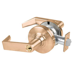 Lever Locksets; Type: Cylindrical Lock; Key Type: Keyed Different; Strike Type: Curved Lip Strike; Finish/Coating: Satin Bronze; Material: Metal; Material: Metal; Door Thickness: 1.75 in; Backset: 2.75 in; Cylinder Type: Schlage C Keyway; Minimum Order Qu