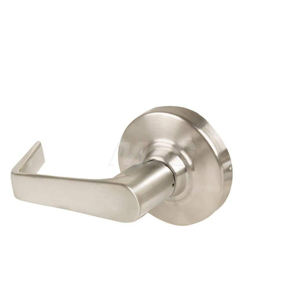 Lever Locksets; Type: Cylindrical Lock; Key Type: Keyless; Strike Type: Curved Lip Strike; Finish/Coating: Satin Nickel; Material: Metal; Material: Metal; Door Thickness: 1.75 in; Backset: 2.75 in; Cylinder Type: No Keyway; Minimum Order Quantity: Metal;