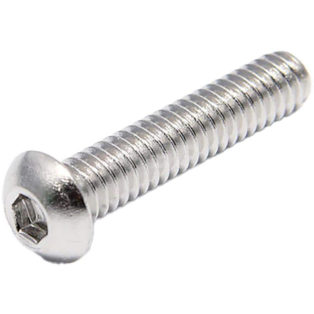 Socket Cap Screw: #10-24 x 3/4, Stainless Steel, NL-19 Finish Fully Threaded, DIN 7380