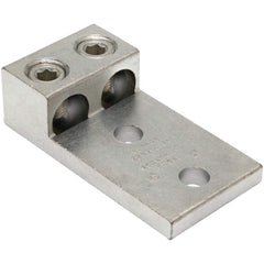 Burndy - Ring Terminals; Terminal Type: Rectangle ; Insulation Type: NonInsulated ; Connection Type: Lug ; Compatible Wire Size (AWG): 2 (Strand) ; Compatible Wire Size (kcmil): 600 ; Stud Size (Inch): 1/2