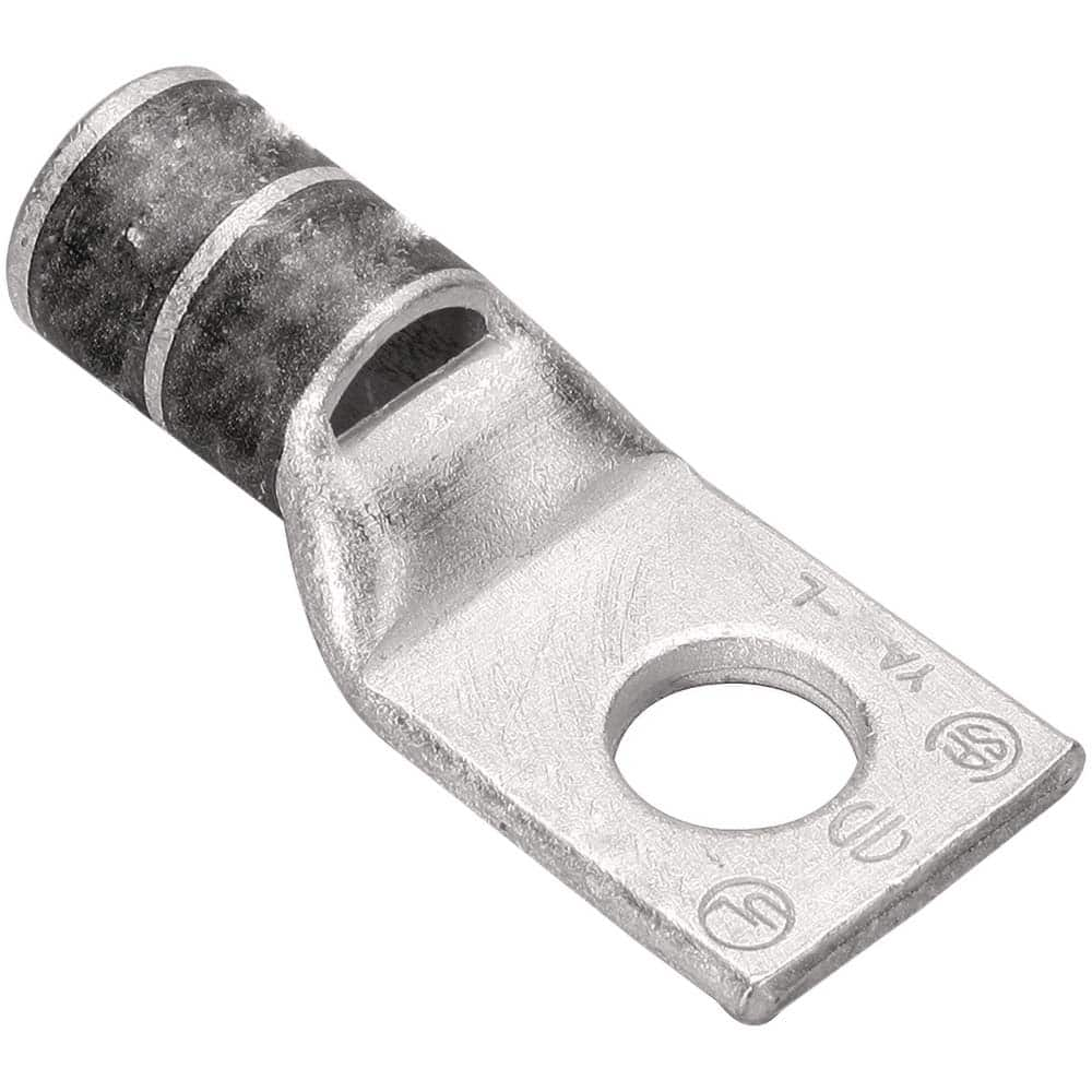 Burndy - Ring Terminals; Terminal Type: Rectangle ; Insulation Type: NonInsulated ; Connection Type: Compression ; Compatible Wire Size (AWG): 6 ; Stud Size (Inch): 3/8 ; Color: Blue - Exact Industrial Supply