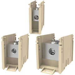 Burndy - Power Distribution Blocks; Amperage: 760 ; Number of Poles: 3 ; Number of Primary Connections: 2 ; Number of Secondary Connections: 2 ; Voltage: 600 ; Primary Wire Range: 4 AWG-500 kcmil - Exact Industrial Supply