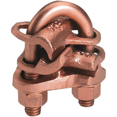 Burndy - Grounding Clamps; Clamp Type: Grounding Clamp ; Compatible Rod Diameter (Inch): 1/2 ; Compatible Wire Size (AWG): 2/0 ; Compatible Wire Size (kcmil): 250 ; Overall Length (Inch): 1-7/8 ; Overall Length (Decimal Inch): 1-7/8 - Exact Industrial Supply