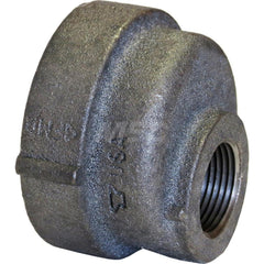 Black Reducing Coupling: 1-1/4 x 3/4″, 125 psi, Threaded Cast Iron, Black Finish, Class 125