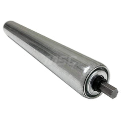 Roller Skids; Roller Material: Galvanized Steel; Load Capacity: 450; Color: Chrome; Finish: Natural; Compatible Surface Type: Smooth; Roller Length: 25.0000 in; Roller Width: 1.9000; Roller Height: 1.9000 in; Roller Diameter: 1.9000; Overall Height: 1.900