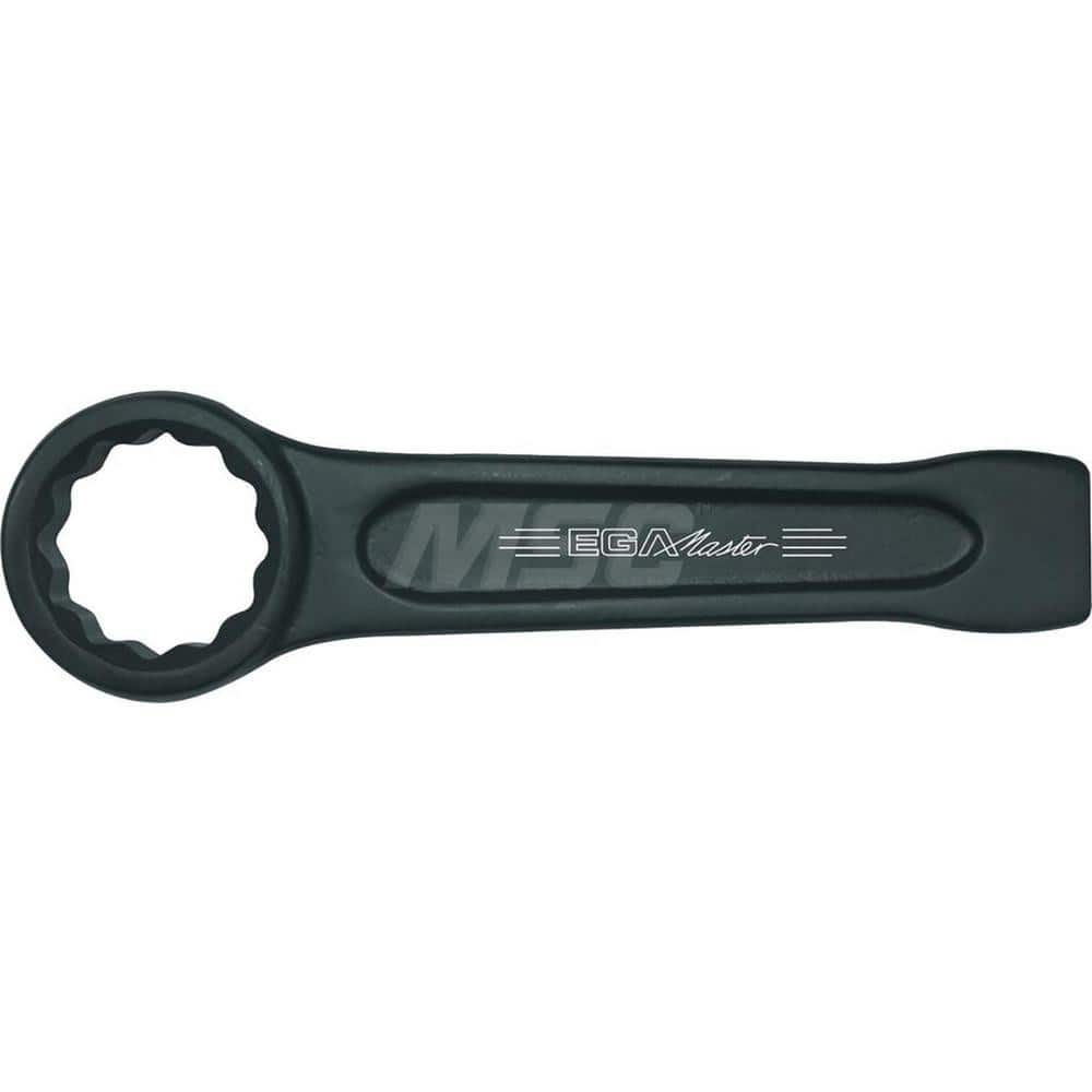 Box End Striking Wrench: 60 mm, 12 Point, Single End 270 mm OAL, Steel, Black Finish