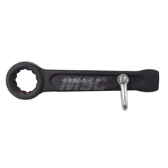 Box End Striking Wrench: 1-5/8″, 12 Point, Single End 230 mm OAL, Steel, Black Finish