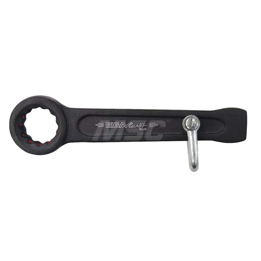 Box End Striking Wrench: 2-3/16″, 12 Point, Single End 270 mm OAL, Steel, Black Finish