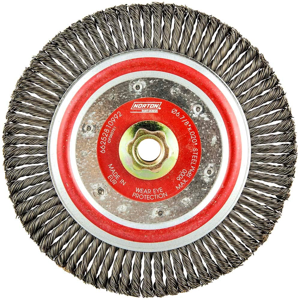 Norton - 6-7/8" OD, 5/8-11 Arbor Hole, Stringer Bead Carbon Wheel Brush - Strong Tooling