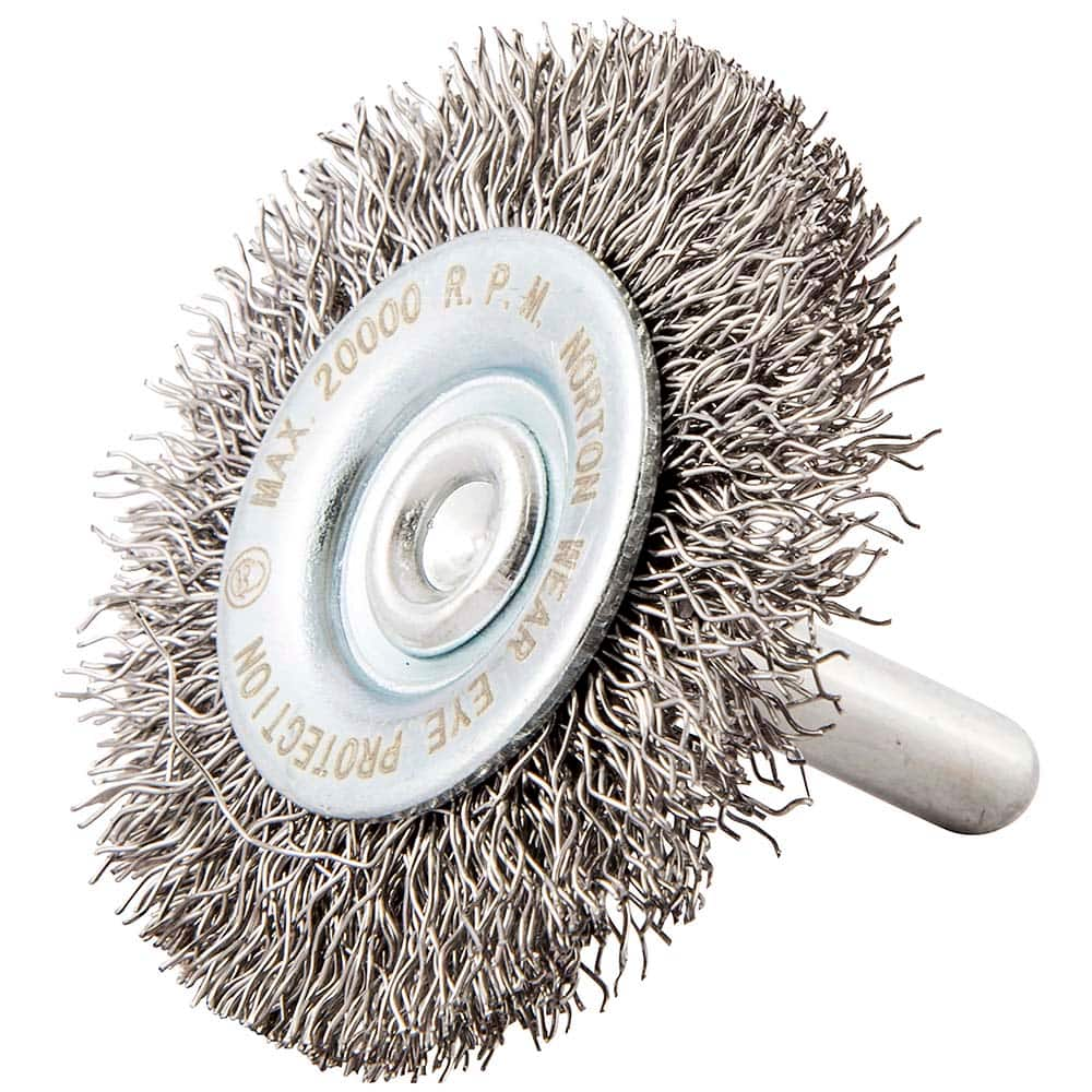 Norton - 2" OD, Crimped Carbon Wheel Brush - Strong Tooling