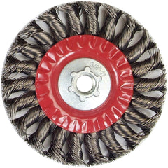 Norton - 5" OD, 5/8-11 Arbor Hole, Knotted Carbon Wheel Brush - Strong Tooling