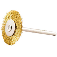 Norton - 1" OD, Crimped Brass Wheel Brush - Strong Tooling