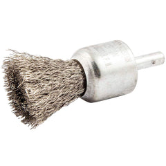 Norton - End Brushes Brush Diameter (Inch): 1 Fill Material: Stainless Steel - Strong Tooling