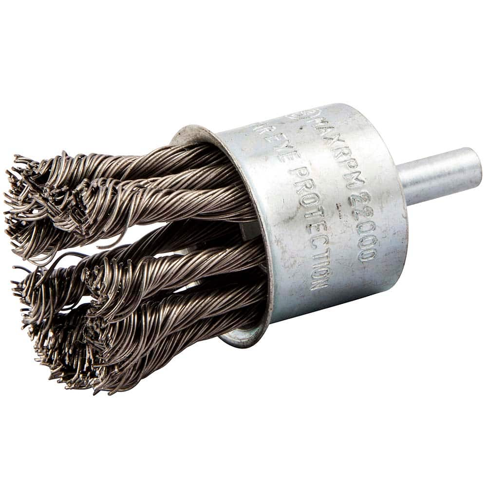 Norton - End Brushes Brush Diameter (Inch): 1-1/8 Fill Material: Carbon Steel - Strong Tooling