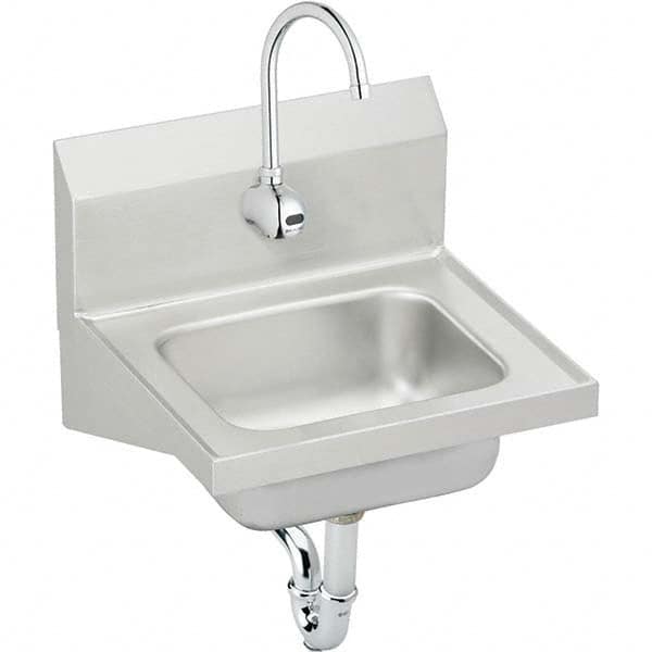 ELKAY - Stainless Steel Sinks Type: Hand Sink Wall Mount w/Electronic Faucet Outside Length: 16-3/4 (Inch) - Strong Tooling