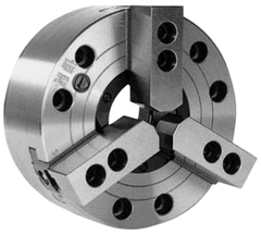3-Jaw Extra Large Hole Power Chuck; Direct Mount A2-6; 8" - Strong Tooling