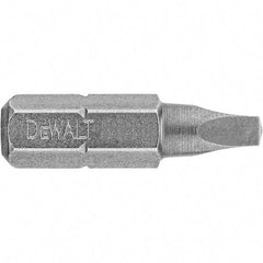 DeWALT - #2" Square Size Square Recess Bit - 1/4" Drive, 1" OAL - Strong Tooling