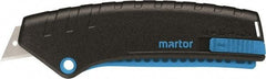 Martor USA - Retractable Utility Knife - Black & Blue Handle - Strong Tooling