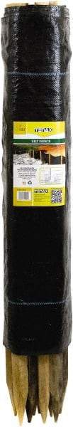 Tenax - 100' Long" x 36" High Silt Fence - Black Woven Polypropylene, For Erosion Control - Strong Tooling