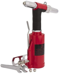 PRO-SOURCE - 1/8, 5/32 & 3/16" Capacity, Air Riveter - 4 CFM, 16mm Long Stroke, 1/4 NPT Inlet - Strong Tooling