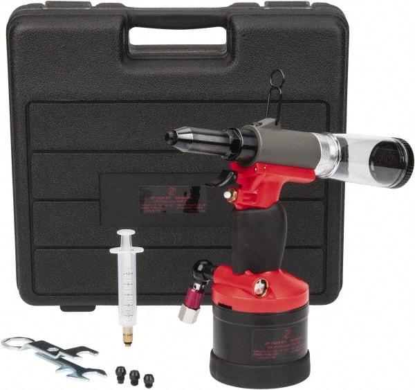 PRO-SOURCE - 3/32, 1/8, 5/32 & 3/16" Capacity, Air Riveter - 4 CFM, 15mm Long Stroke, 1/4 NPT Inlet - Strong Tooling