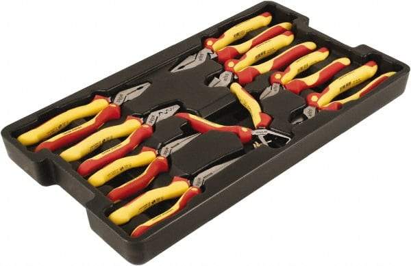 Wiha - 9 Piece Insulated Pliers, Cutters & Molded Tray Hand Tool Set - Comes in Box - Strong Tooling