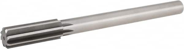 Hertel - 0.876" High Speed Steel 8 Flute Chucking Reamer - Straight Flute, 3/4" Straight Shank, 2-5/8" Flute Length, 10" OAL - Strong Tooling