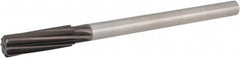 Hertel - 11/16" High Speed Steel 8 Flute Chucking Reamer - Spiral Flute, 9/16" Straight Shank, 2-1/4" Flute Length, 9" OAL - Strong Tooling