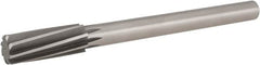 Hertel - 1-3/8" High Speed Steel 10 Flute Chucking Reamer - Spiral Flute, 1" Straight Shank, 3-1/4" Flute Length, 12" OAL - Strong Tooling