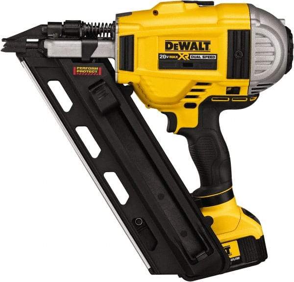 DeWALT - Cordless Framing Nailer - 0.13 Gauge Nail Diameter, 2 to 3-1/2 Inch Long Nail, Lithium-Ion, Battery and Case Included - Strong Tooling