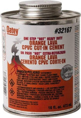 Oatey - 16 oz All-Purpose Medium Bodied Cement - Orange, Use with PVC & CPVC - Strong Tooling