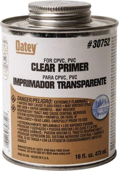 Oatey - 16 oz All Purpose Primer/Cleaner - Clear, Use with PVC - Strong Tooling