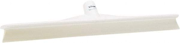 Vikan - 19.67" Rubber Blade Floor Squeegee - Single Edge, White, Plastic Holder - Strong Tooling