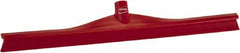 Vikan - 23.62" Rubber Blade Floor Squeegee - Single Edge, Red, Plastic Holder - Strong Tooling