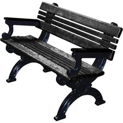 Vestil - 4' Long x 26-3/4" Wide, Recycled Plastic Bench Seat - Strong Tooling