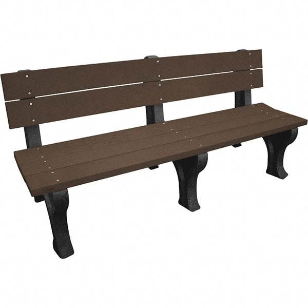 Vestil - 6' Long x 26-1/4" Wide, Recycled Plastic Bench Seat - Strong Tooling