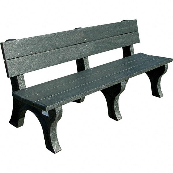 Vestil - 6' Long x 26-1/4" Wide, Recycled Plastic Bench Seat - Strong Tooling