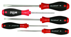 5 Piece - SoftFinish® Cushion Grip Screwdriver Set - #30295 - Includes: Slotted 3.0 - 6.5mm Phillips #1 - 2 - Strong Tooling