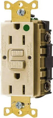 Hubbell Wiring Device-Kellems - 1 Phase, 5-15R NEMA, 125 VAC, 15 Amp, GFCI Receptacle - 2 Pole, Back and Side Wiring, Hospital Grade - Strong Tooling