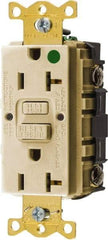 Hubbell Wiring Device-Kellems - 1 Phase, 5-20R NEMA, 125 VAC, 20 Amp, GFCI Receptacle - 2 Pole, Back and Side Wiring, Hospital Grade - Strong Tooling