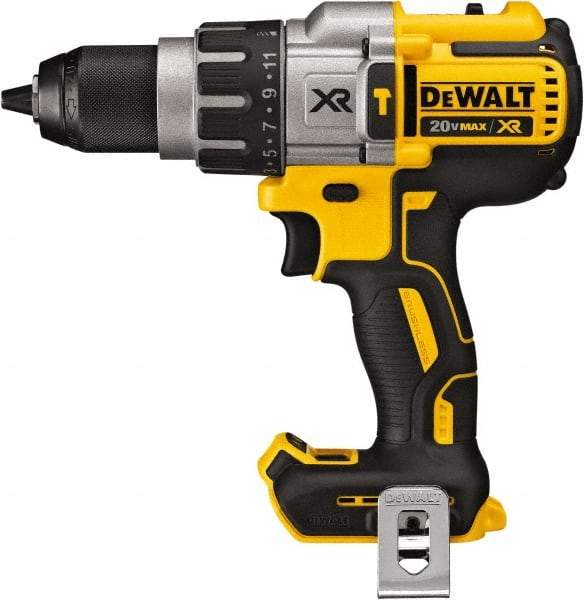 DeWALT - 20 Volt 1/2" Metal Ratcheting Chuck Cordless Hammer Drill - 0 to 38,250 BPM, 0 to 450, 0 to 1,300 & 0 to 2,000 RPM, Reversible - Strong Tooling